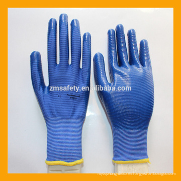 Guantes sin fisuras 13Gauge U3 Hilados de poliéster de punto Guante de nitrilo